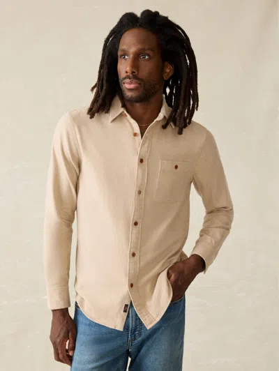 Faherty Super Brushed Flannel Shirt In Dune Coast
