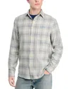 Faherty Super Brushed Flannel Shirt In Grey Falls