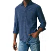 FAHERTY SUPER BRUSHED FLANNEL SHIRT IN NAVY