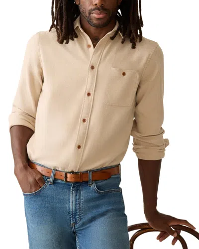 Faherty Super Brushed Flannel Shirt In Dune Coast