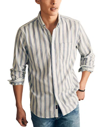 Faherty Supima Oxford Shirt In Blue