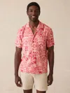 Faherty Surf Ghana Short Sleeve Breeze Camp Shirt In Purple