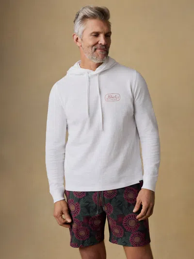 Faherty Surf Shop Sunwashed Slub Hoodie In White