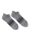 Faherty Surf Stripe Ankle Sock In Heather Grey
