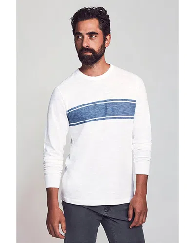 Faherty Surf Stripe T-shirt In White