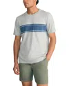 Faherty Surf Stripe Sunwashed T-shirt In Heather Grey