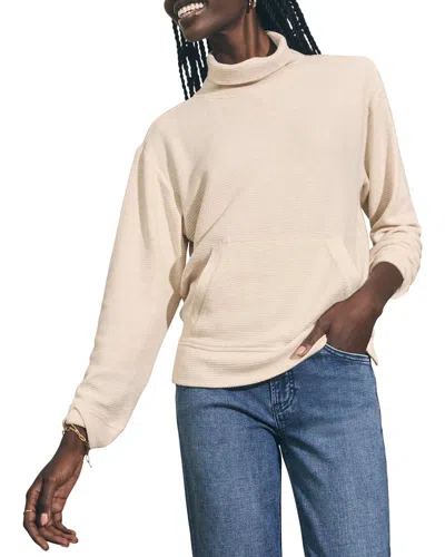 Faherty Surf Waffle Pullover In Neutral