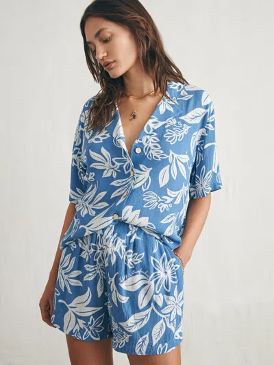 Faherty Surfrider Cabana Camp Shirt In Surfrider Blossom