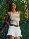 Faherty Surfside Rib Tank In Pink