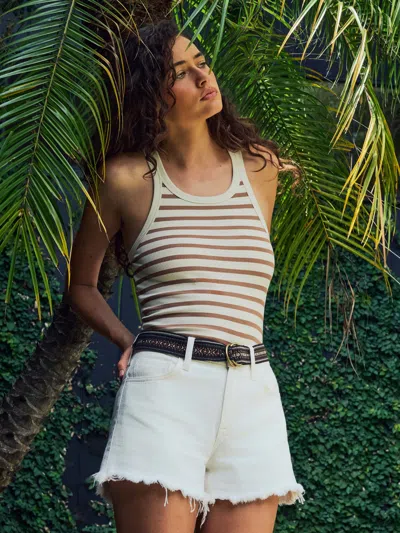 Faherty Surfside Rib Tank In Pink
