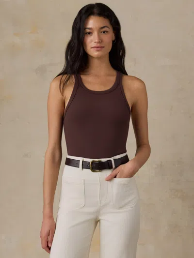 Faherty Surfside Rib Tank In Brown