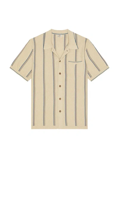 Faherty Short-sleeve Sweater Shirt In Nude