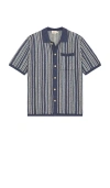 Faherty Short-sleeve Sweater Shirt In Black
