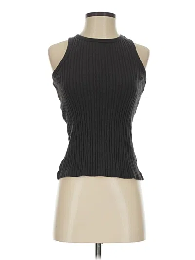 Pre-owned Faherty Tank Top Black Halter Neckline Tops