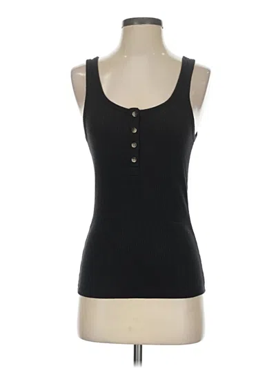 Pre-owned Faherty Tank Top Black Scoop Neck Tops