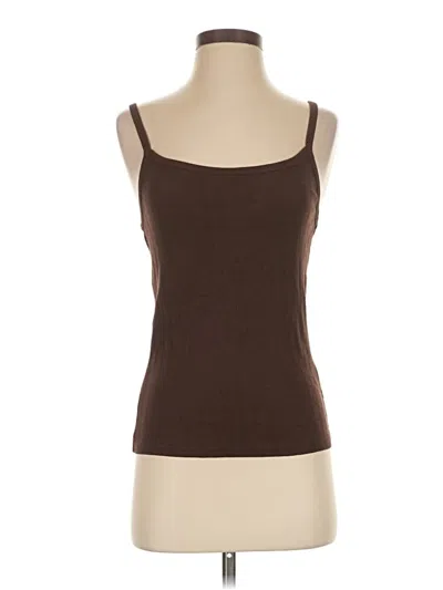 Pre-owned Faherty Tank Top Brown Strapless Neckline Tops