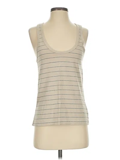 Pre-owned Faherty Tank Top Gray Halter Neckline Tops