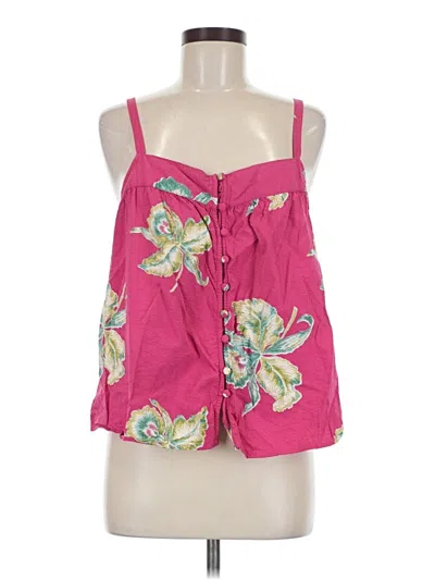 Pre-owned Faherty Tank Top Pink Halter Neckline Tops