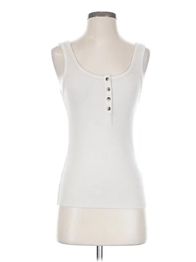 Pre-owned Faherty Tank Top White Strapless Neckline Tops