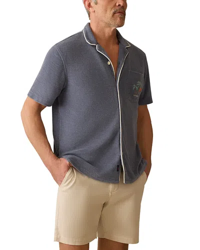 Faherty Terry Camp Shirt In Blue