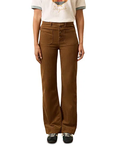 Faherty Stretch Terry Cord Patch Pocket Pants In Brown