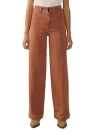 Faherty Terry Harbor High Waist Wide Leg Jeans In Brown