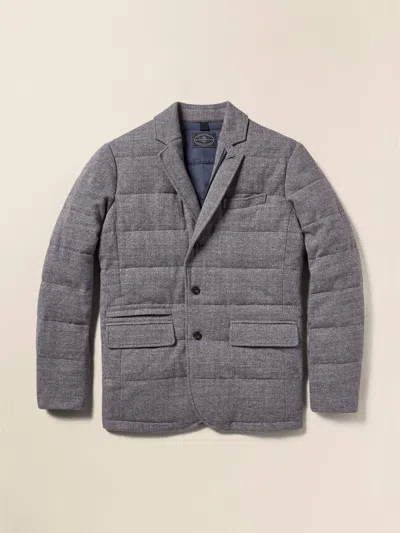 Faherty Teton Valley Knit Blazer In Steel Rock Herringbone