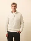 Faherty Textured Knit Quarter Zip In Multi