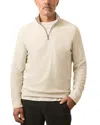 Faherty Textured Knit Quarter Zip Sweater