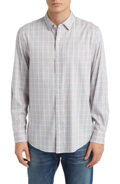 Faherty The Movement Button-up Shirt In Blue Coral