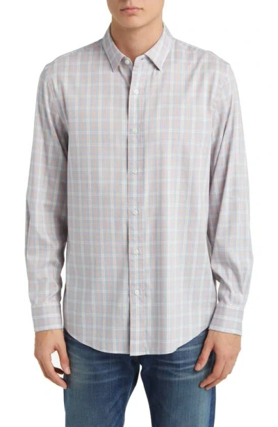 Faherty The Movement Button-up Shirt In Blue Coral Plaid