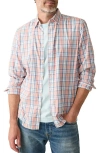Faherty The Movement Button-up Shirt In Ocean Coral Plaid