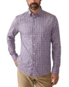 Faherty The Movement Long Sleeve Button Down Shirt In Berry Skies Check