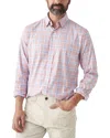 Faherty The Movement Plaid Button-up Shirt In Purple