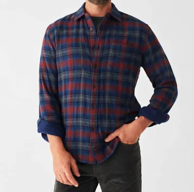 Faherty The Reversible Shirt In Wilson Peak Plaid In Blue