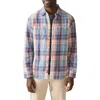 Faherty The Surf Organic Cotton Flannel Button-up Shirt In Bristol Blue Plaid