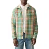 Faherty The Surf Organic Cotton Flannel Button-up Shirt In Green