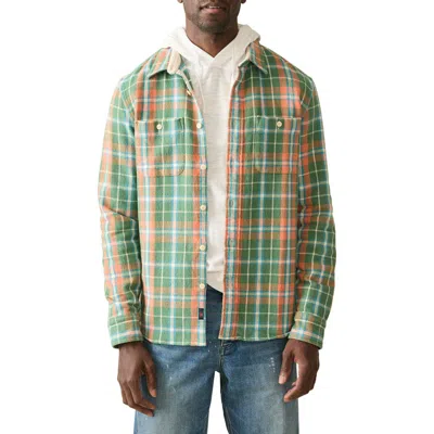 Faherty The Surf Organic Cotton Flannel Button-up Shirt In Forest Hollow Plaid