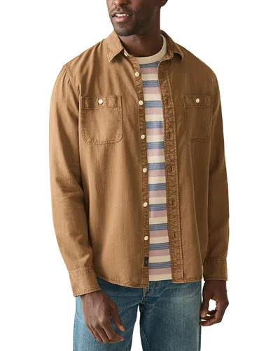 FAHERTY FAHERTY THE TRIED AND TRUE CHAMBRAY LINEN-BLEND WORKSHIRT