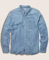 FAHERTY THE TRIED AND TRUE CHAMBRAY SHIRT IN VINTAGE INDIGO