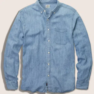 Faherty The Tried And True Chambray Shirt In Vintage Indigo In Blue