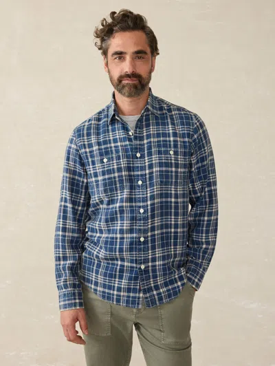 Faherty The Tried And True Chambray Workshirt In Bar Harbor Plaid