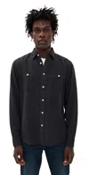 Faherty The Tried And True Chambray Workshirt Durango Black In Black