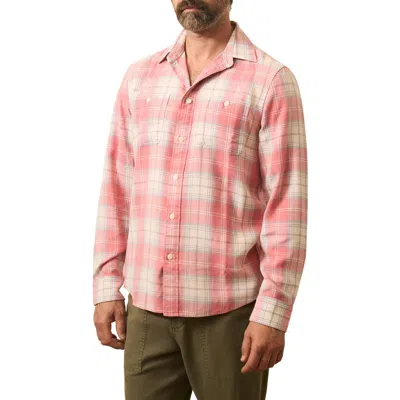 Faherty The Tried & True Plaid Chambray Button-up Shirt In Pink