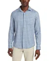 Faherty The Weekend Linen-blend Shirt In Blue