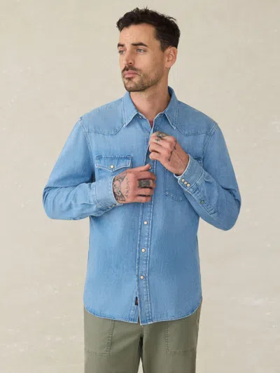 Faherty The Western Shirt In Glacier Bay Wash