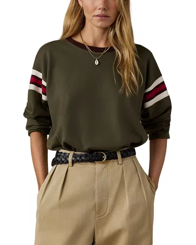 Faherty Throwback Cotton Long Sleeve Tee In Green