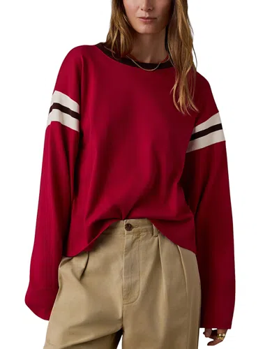 Faherty Sport Jersey Throwback Long-sleeve T-shirt In Red