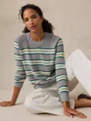 Faherty Throwback Crew Sweater In Gray