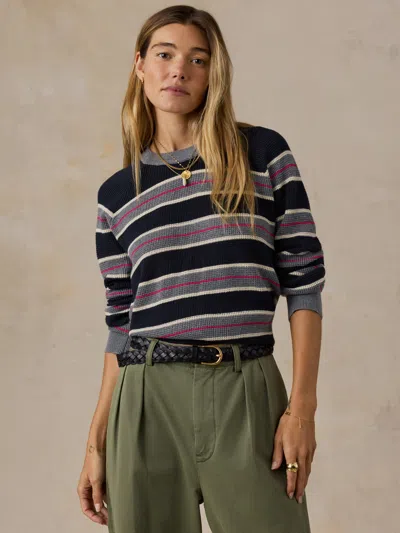 Faherty Throwback Crew Sweater In Multi